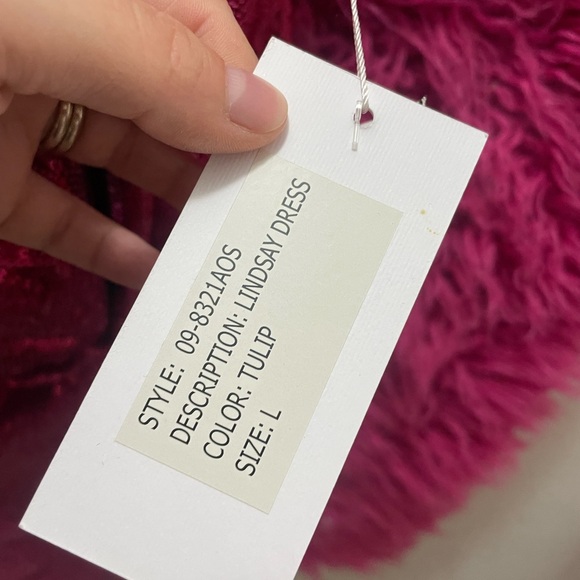 NWT Hot Pink Sequin Bow Dress - Picture 7 of 10